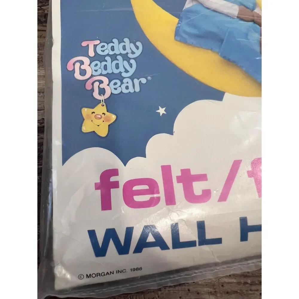Vintage 1986 Teddy Beddy Bear Wall Hanging Kit, Unopened Felt Craft Kit, NOS